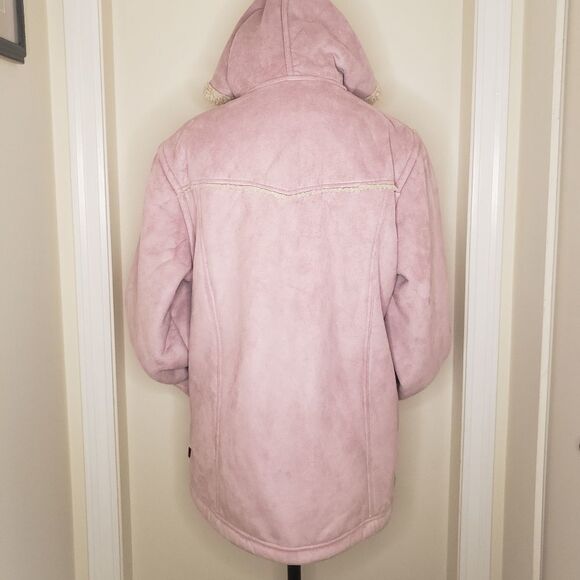 Woolrich Pink Sheerling Overcoat with Hood - Picture 5 of 13